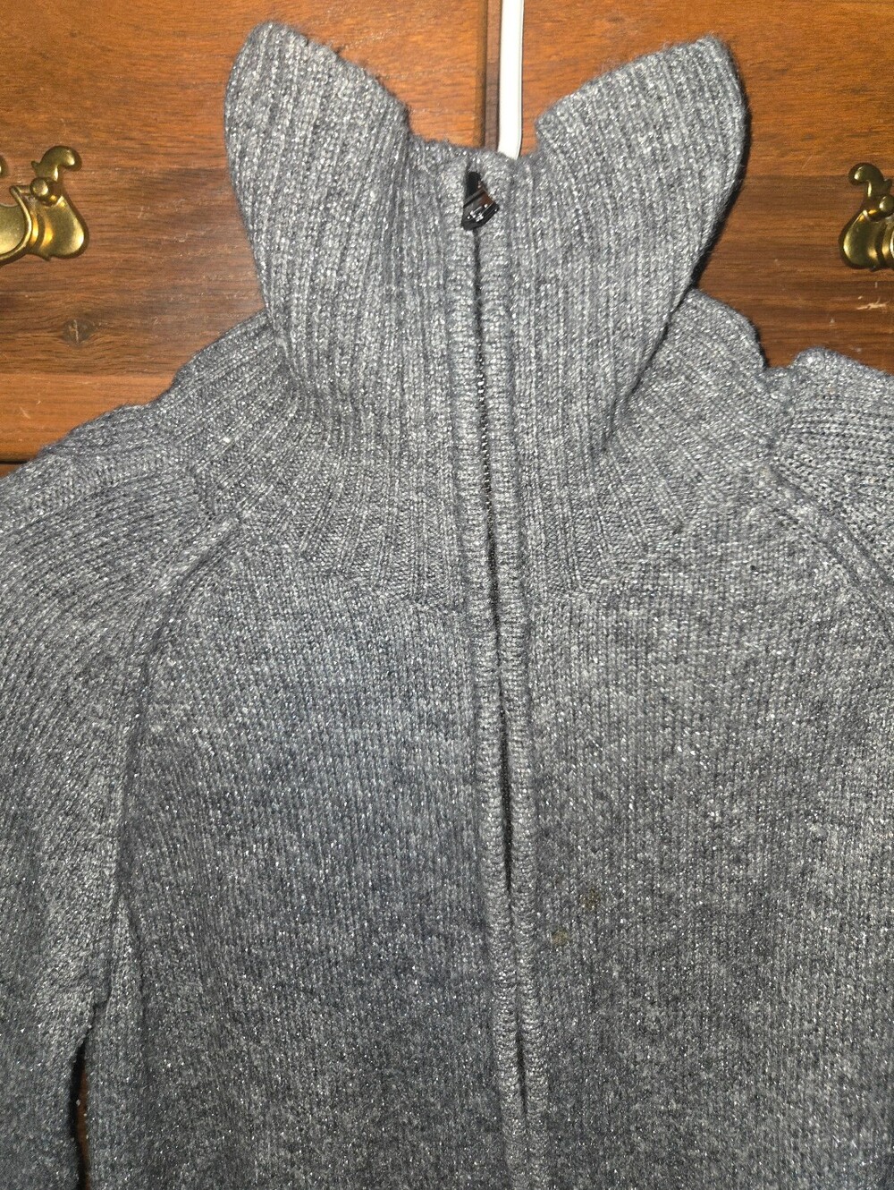 Eddie Bauer Gray Zip-Up Knit Jacket - Picture 10 of 12